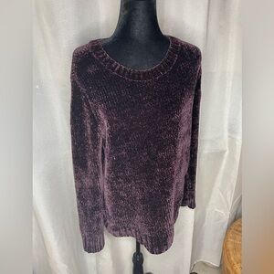 Orvis Velvet Purple Knit Sweater Large​​​​​​​​​​​​​​​​​